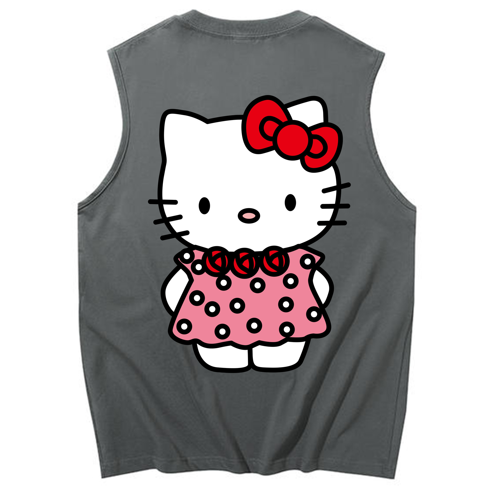 （画像用） Hello Kitty ハローキティ コットン100％タンクトップ（背面プリント）